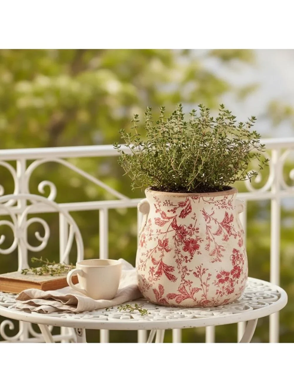 Rustic Antique Ceramic Planter & Vase, 6.68